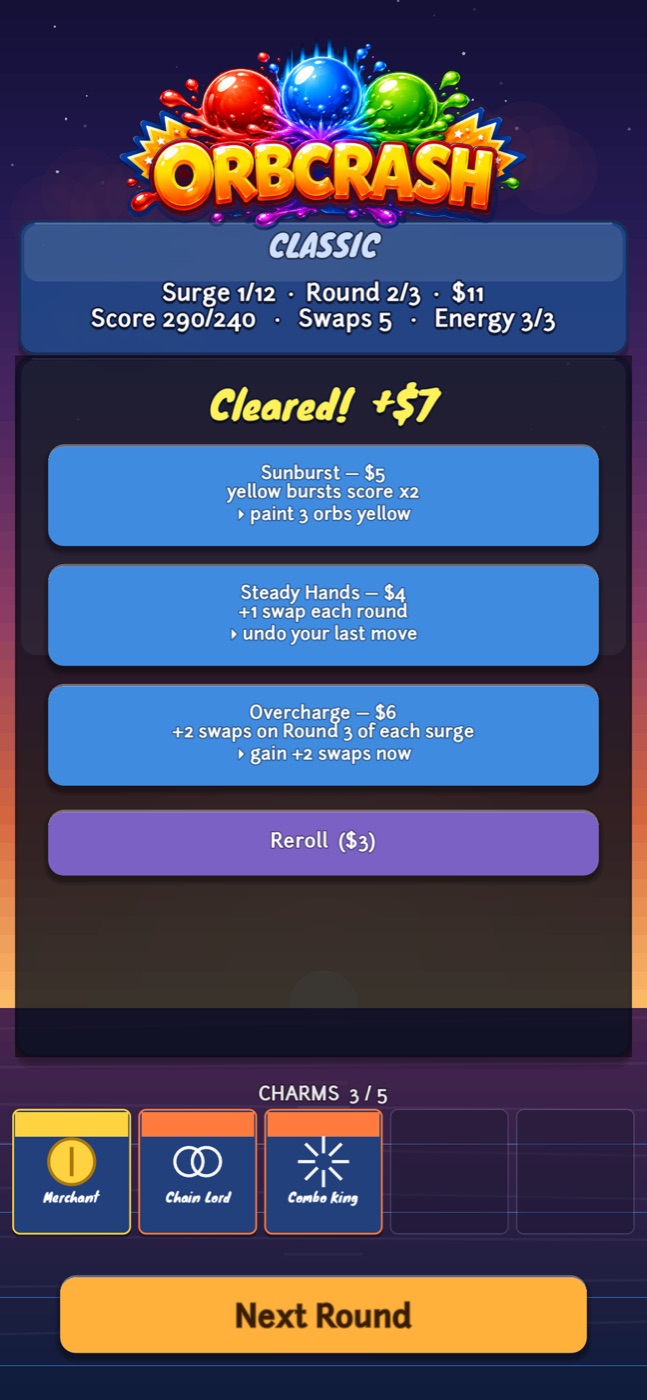 Orbcrash screenshot